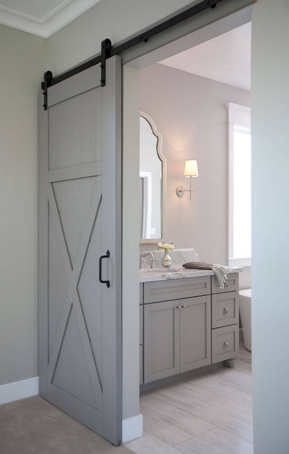 How to Make an Entrance Bathroom Ideas with Imposing Door Hardware 3