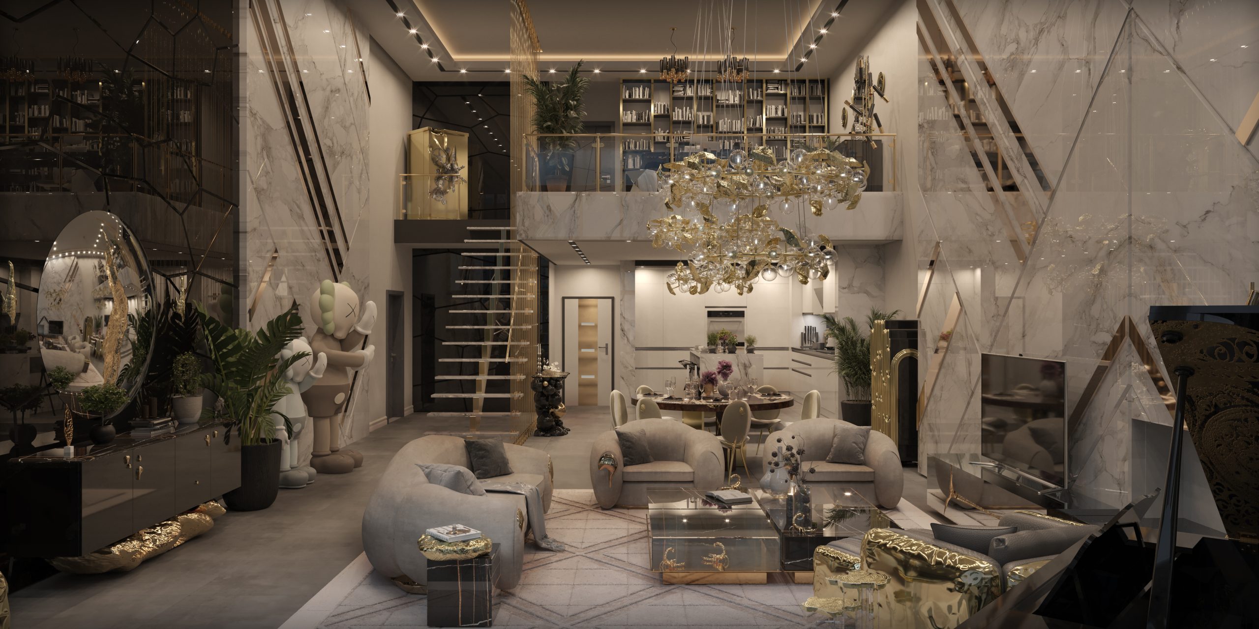 Be Dazzling By The Most Elegant Ambiances Contemporary Living Room