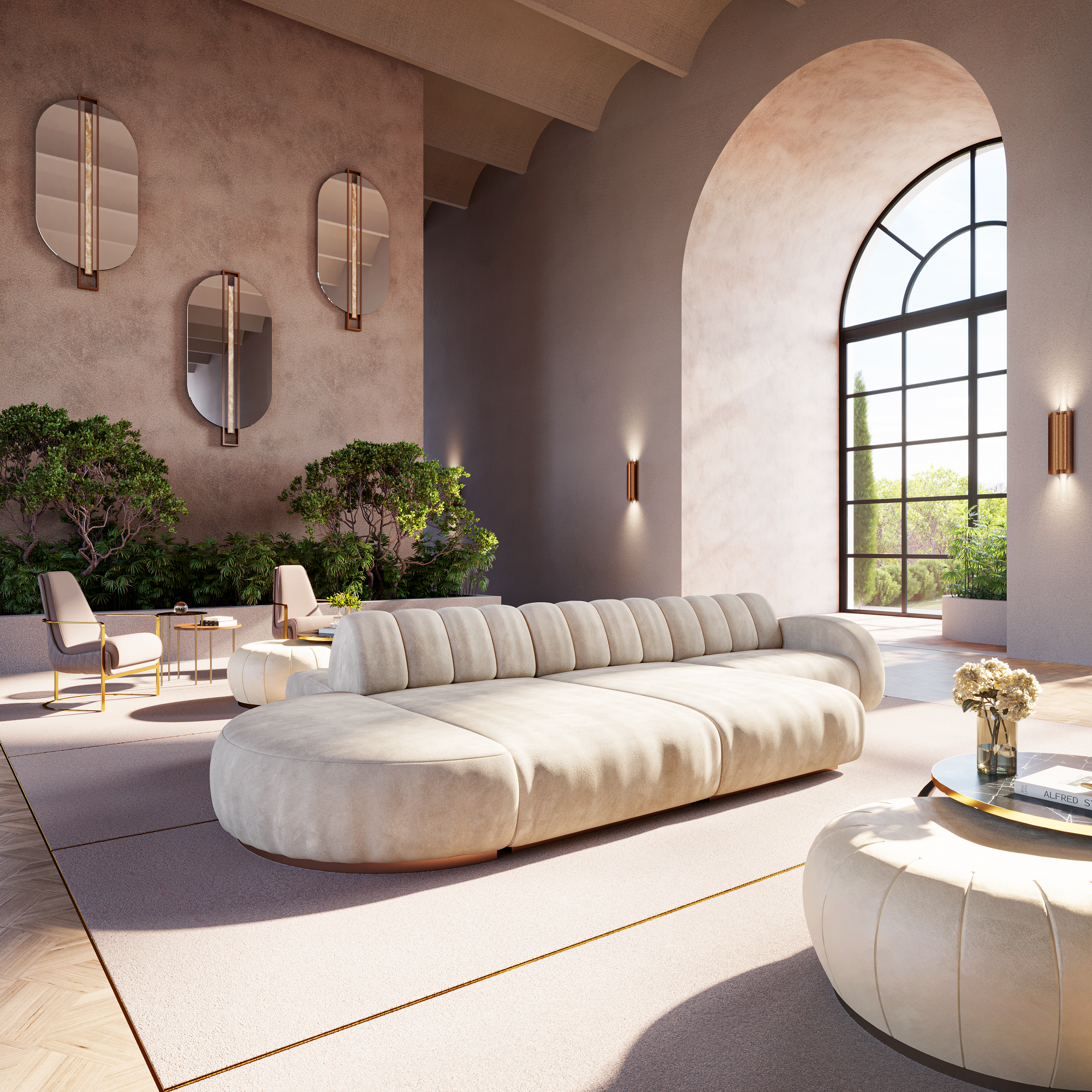 A stunning living room decoration with clean look and bright ambiance