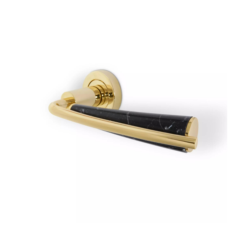 the clash door lever - a classic and sophisticated approach with marble detailing