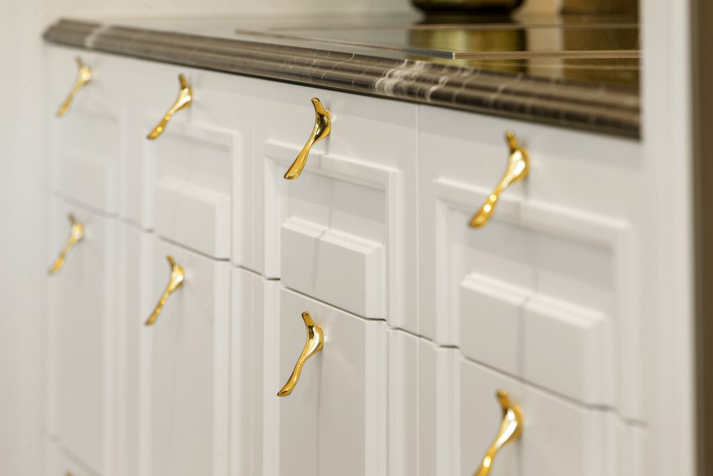 DBJ Furniture's kitchen cabinetry enriched with Nouveah Cabinet Handles, by PullCast