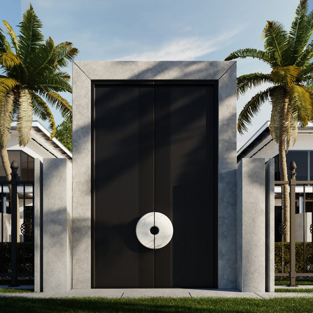 Marble Door Pulls with a Mid-Century Modern Twist!